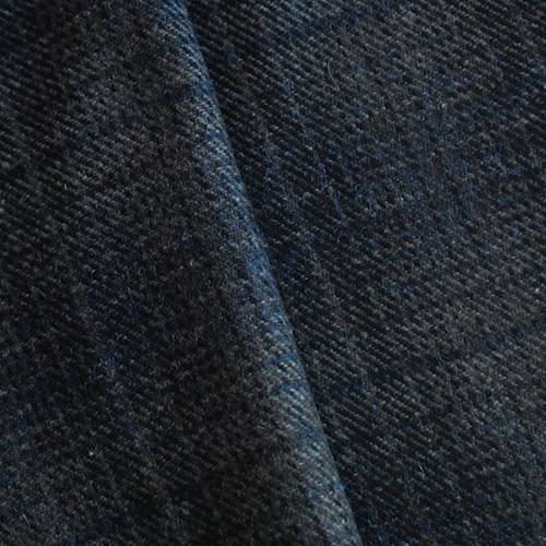 Black/Brown/Blue Wool Blend Plaid Jacketing 71282