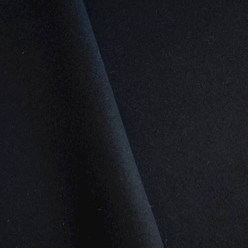 Matte Black Boiled Wool Blend Coating 71289