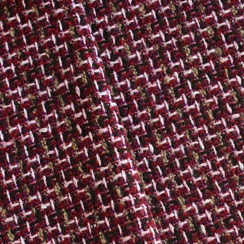 Red/Beige/Multi Wool Blend Textured Dobby Jacketing 71290