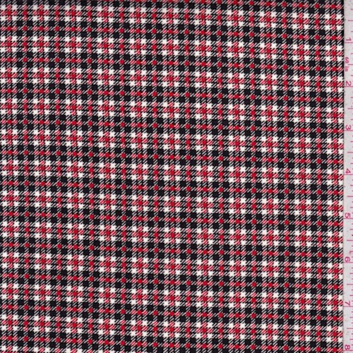 White/Cherry/Black Mini Plaid Velveteen