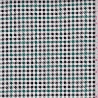 White/Kelly/Black Mini Houndstooth Check Velveteen