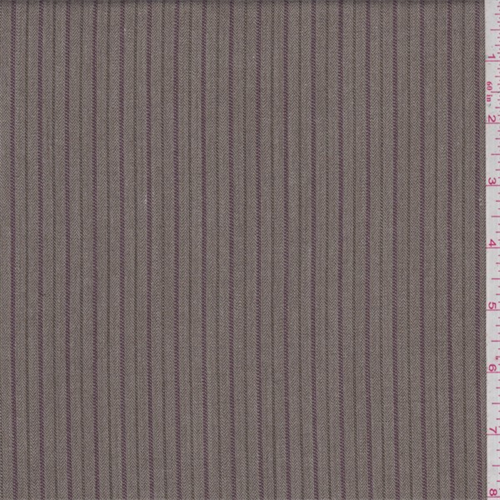 *2 5/8 YD PC--Tan/Olive/Mulberry Herringbone Stripe Polyester Suiting