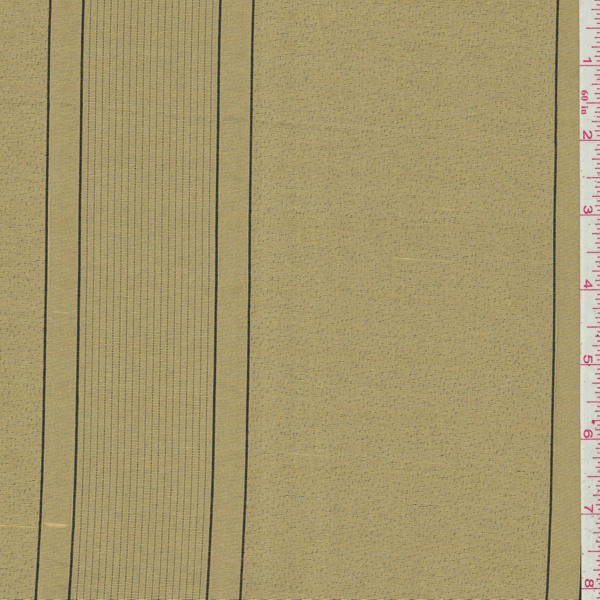 *2 5/8 YD PC--Metallic Gold Stripe Silk Drapery