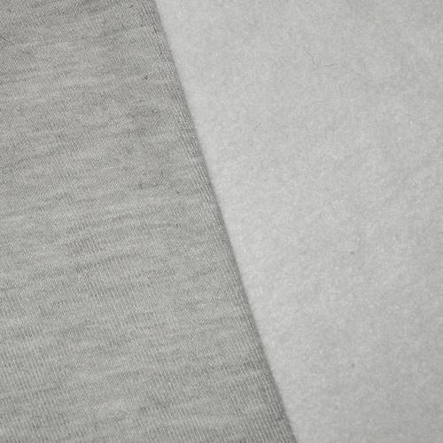 Fog Gray/White Brushed French Terry Knit DFW11205