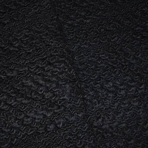 Inked Black Wool Blend Semi-Opaque Textured Sweater Knit DFW11192