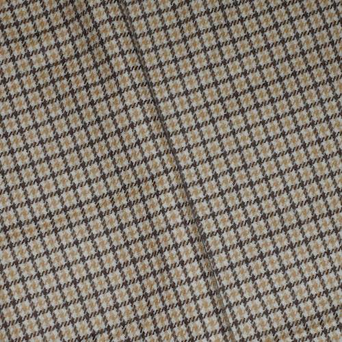 Brown/Beige/White Wool Blend Plaid Jacketing DFWAP000581