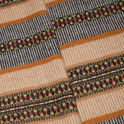 Beige/Chartreuse/Multi Tribal Stripe Woven Jacketing DFW11260