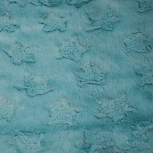 Minty Green Star Minky Faux Fur Knit DFW11266