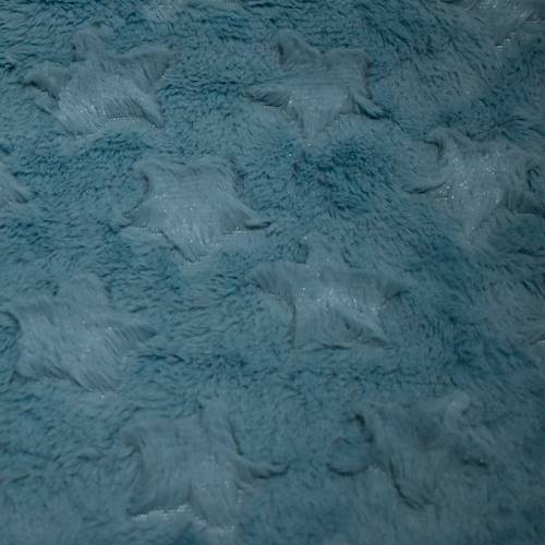 Princess Blue Star Minky Faux Fur Knit DFW11273