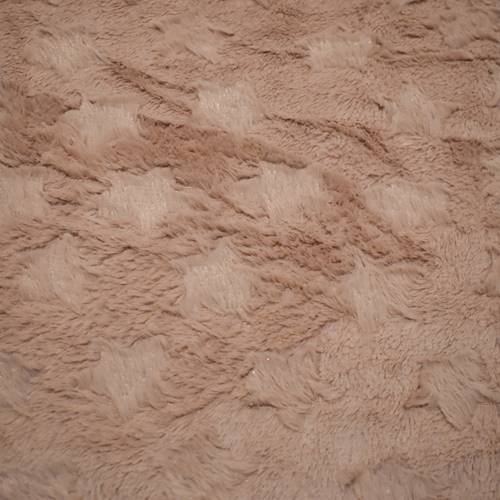 *8 YD PC -- Vintage Mauve Pink Star Minky Faux Fur Knit DFW11279-X