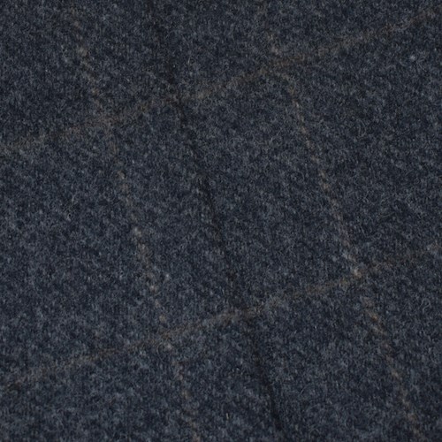 *1 YD PC -- Deep Charcoal/Brown Grid Wool Blend Jacketing