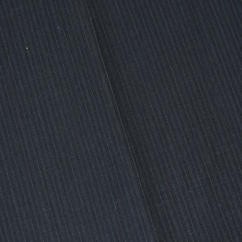*3 1/2 YD PC -- Black/Gray Semi-Opaque Tropical Wool Blend Pinstripe Suiting