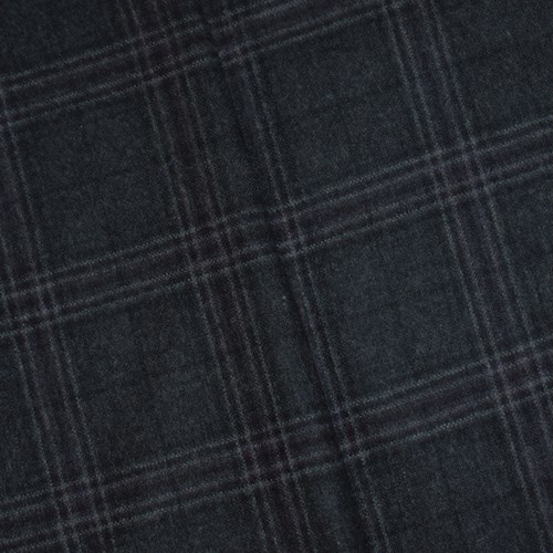 *7 1/2 YD PC -- Gray/Purple Wool Blend Plaid Woven Jacketing