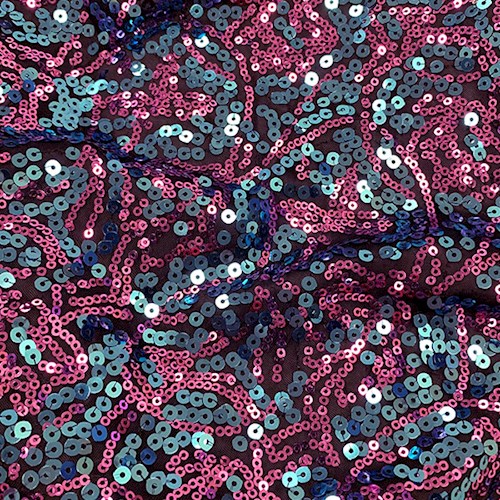 Black/Aqua/Purple Sequin Dancewear