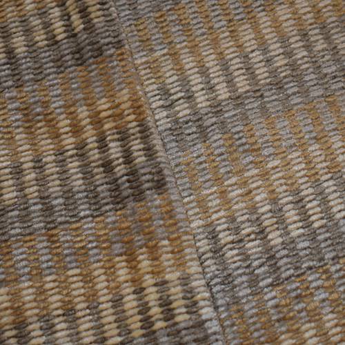 *4 3/8 YD PC -- Taupe/Beige/Multi Textured Stripe Chenille Home Decorating Fabric DFW1931-X