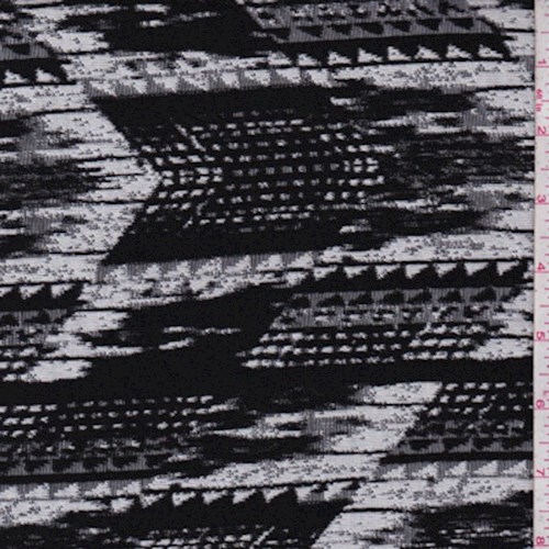 Black/Oyster Arrow Jacquard Double Knit