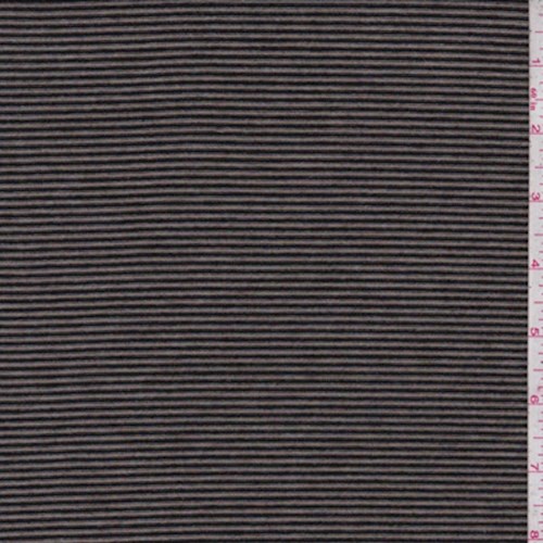 Taupe/Black Mini Stripe Jersey Knit