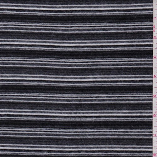 Onyx/Pewter Stripe Brushed Knit