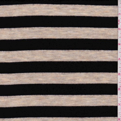 Heather Tan/Black Stripe Brushed Knit