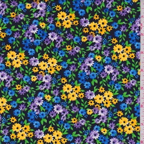 Black/Yellow/Blue Mini Floral ITY Knit