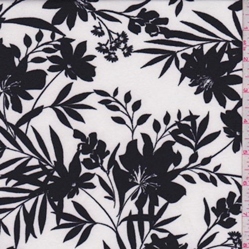 White/Black Floral Nylon Knit