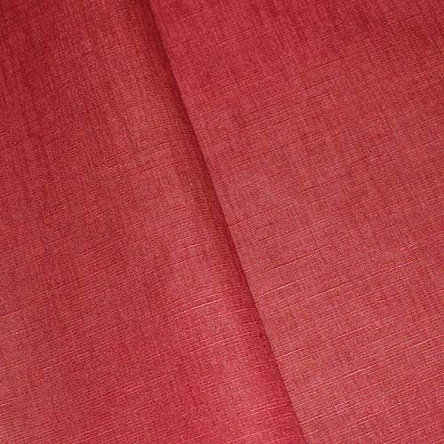 *4 3/4 YD PC -- Deep Flamingo Pink Slub Woven Drapery Fabric DFWX3155-X