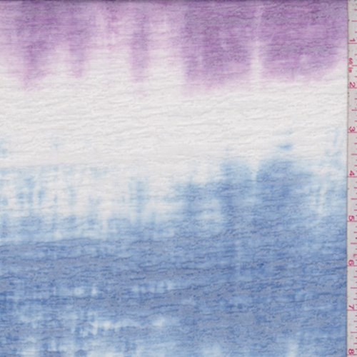 Blue/White/Purple Tie Dye Burnout Knit