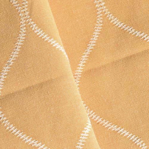 *5 1/4 YD PC -- Mustard Yellow/White Ogee Rib Jacquard Woven Decorating Fabric DFWX3617-X