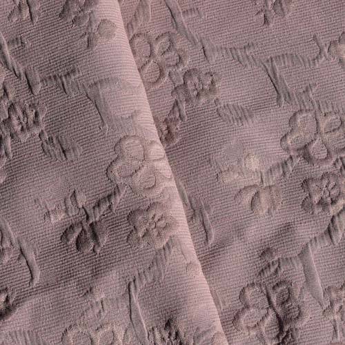 *8 1/2 YD PC -- Cream Mauve Floral Cloque Woven Decorating Fabric DFWX3647-X