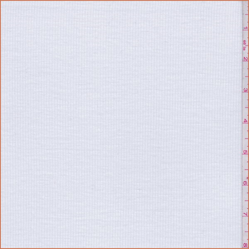 *2 1/8 YD PC--White Polyester Blend Rib Knit
