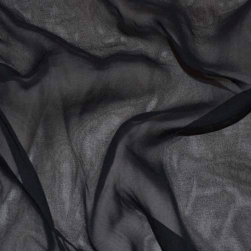 *6 5/8 YD PC -- Smokey Gray Silk Chiffon DFWAP0001043