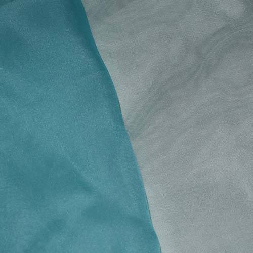 *11 5/8 YD PC -- Aqua Teal Silk Organza DFWAP0001044