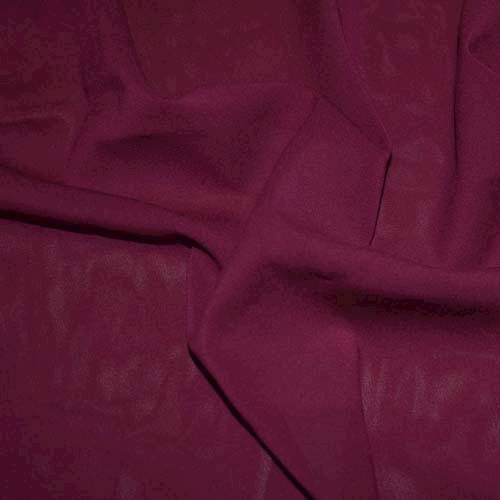 *8 1/8 YD PC -- Cranberry Red Silk Stretch Chiffon DFWAP0001060