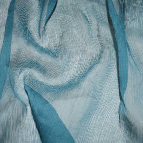 *6 5/8 YD PC -- Mermaid Teal Silk Crinkle Chiffon DFWAP0001061
