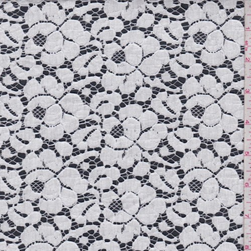 Bright White Floral Bloom Lace