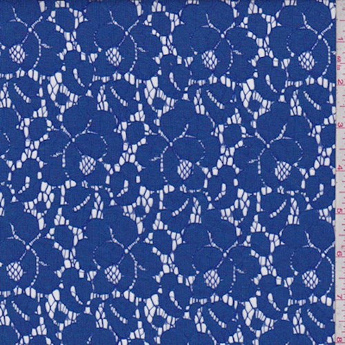 Jewel Blue Floral Bloom Lace