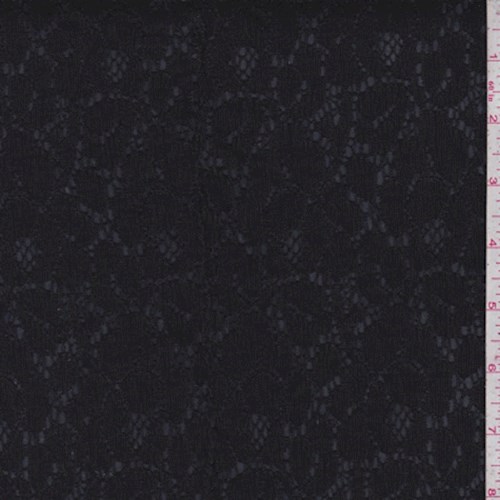 Slate Black Floral Bloom Lace
