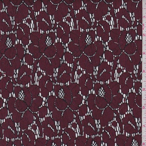 Garnet/Black Floral Bloom Lace