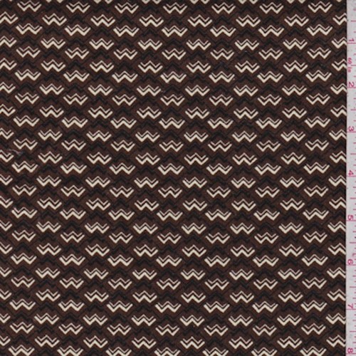 Carob Brown Zig Zag Baby Wale Corduroy
