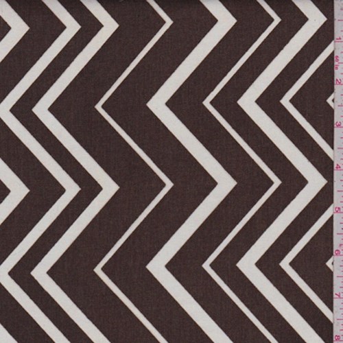 Mocha/White Zig Zag Cotton