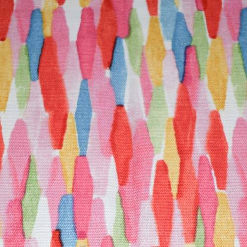 Red/Pink/Multi Watercolor Printed Canvas Decor Fabric DFW58895