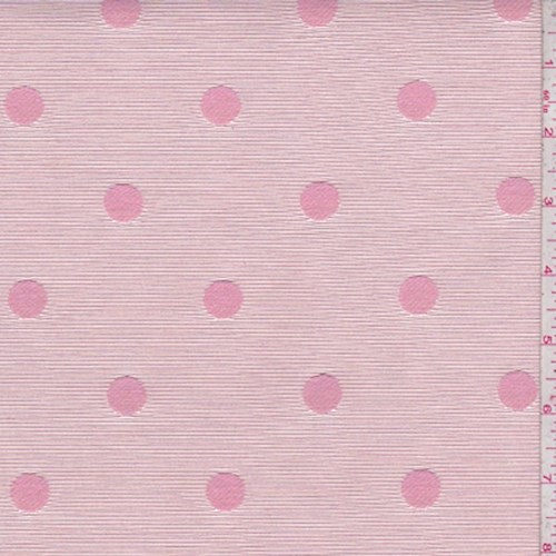 Pale Pink/Rose Polka Dot Jacquard Ottoman