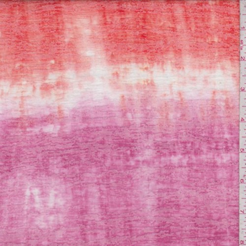 Aqua Green/Fuchsia/Tangerine Tie Dye Burnout Knit