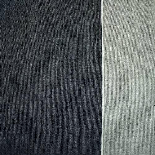 *1 3/4 YD PC--Dark Night Navy Cotton Japanese Selvedge Denim Twill