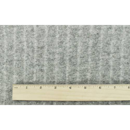 *1 YD PC--Thunder Gray Texture Wool Blend Brushed Back Sweater Fleece