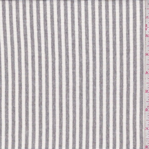 White/Sterling Stripe Rib Knit