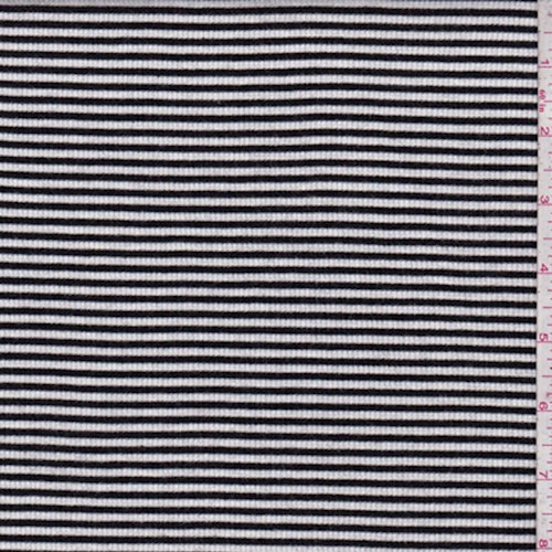 Black/White Stripe Thermal Knit