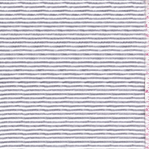 Grey/White Stripe/Grid Reversible Jersey Knit