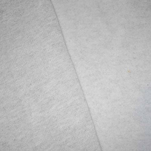 Fog Static Gray/White Cotton Textured Sweatshirt Fleece DFW11313
