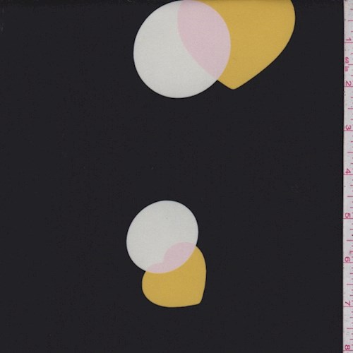 Black/Gold/Pink Heart Dot Peachskin